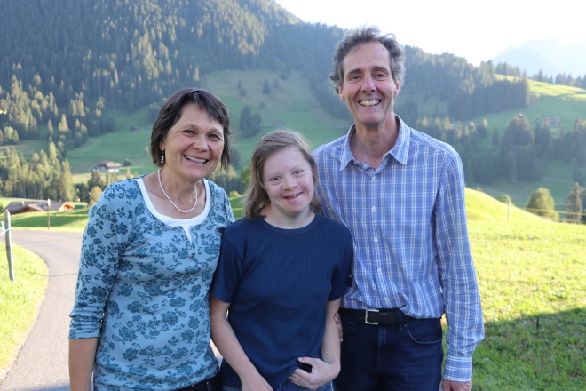 Familie Schranz, Ruth, Stefanie und Hansruedi, wohnen in Gstaad