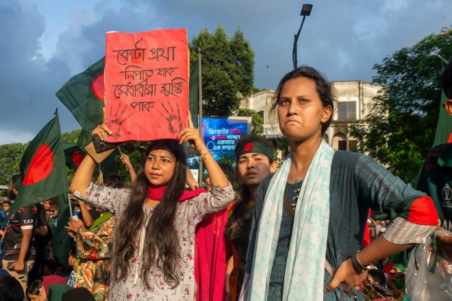 Proteste in Bangladesch (Symbolbild)