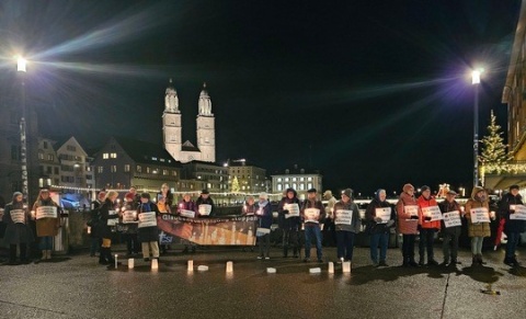 Mahnwache für Glaubensverfolgte in Zürich
