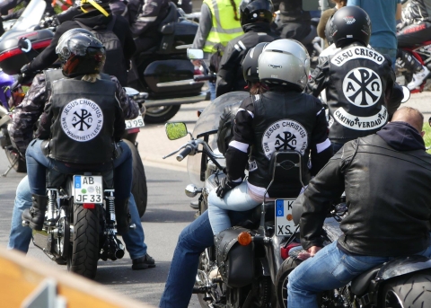 Die Jesus-Biker auf der Strasse
